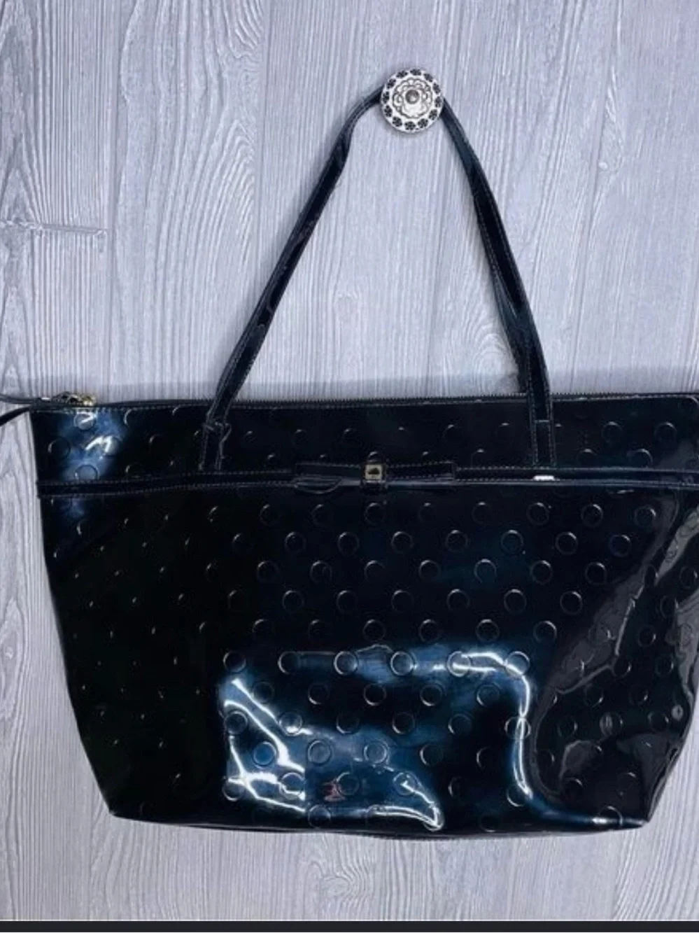 Kate Spade Black Patent Tote Bag - Elegant Everyday Carry